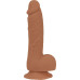 Фалоімітатор ADDICTION Steven 7.5" Silicone Dong Caramel, віброкуля в подарунок