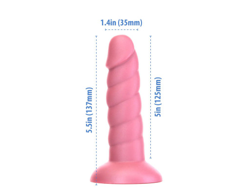 Фалоімітатор Fantasy by Addiction Unicorn Dildo 5.5” Pink, віброкуля в подарунок