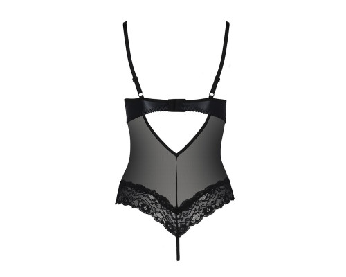 Боді з відкритими грудьми Passion Exclusive NORTH BODY L/XL, black
