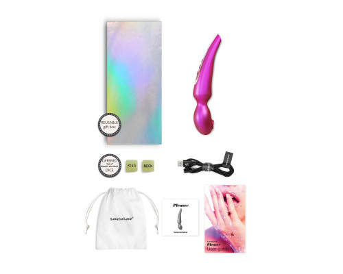 Стимулятор для клітора Love To Love Pleaser Iridescent Berry, ефект постукування, 5 режимів