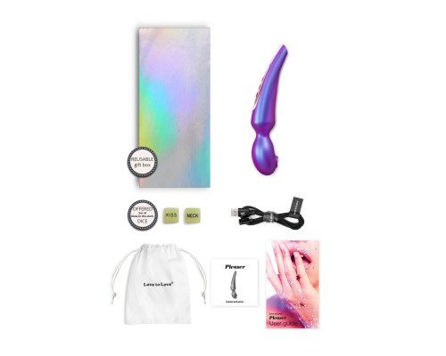 Стимулятор для клітора Love To Love Pleaser Iridescent Night, ефект постукування, 5 режимів
