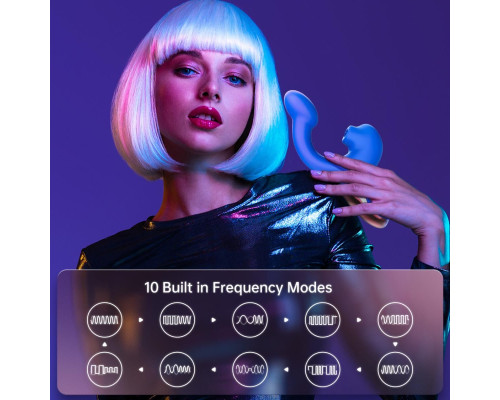 Смарт-вібратор Magic Motion Ponder Blue, подвійна стимуляція, віброяйце+язичок для клітора