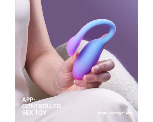 Смарт-віброяйце Magic Motion Flamingo Max Blue 2 в 1: віброяйце та тренажер Кегеля, 10 режимів