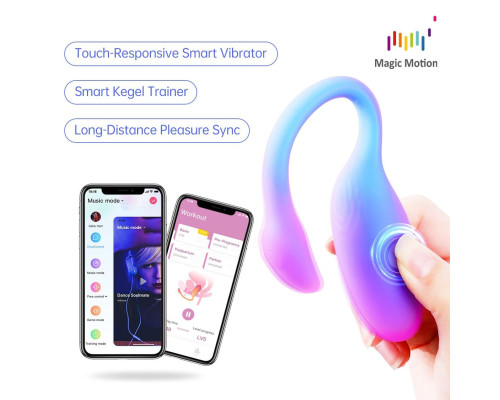 Смарт-віброяйце Magic Motion Flamingo Max Blue 2 в 1: віброяйце та тренажер Кегеля, 10 режимів