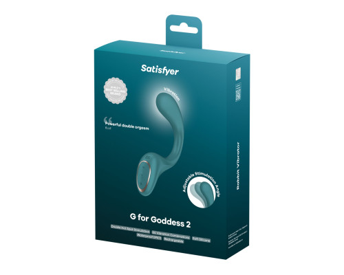 Вагінально-кліторальний вібратор Satisfyer G for Goddess 2 Bottle Green, 2 мотори