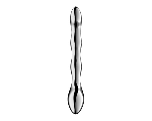 Металевий дилдо Satisfyer Cosmic Crest 2, двосторонній, можна нагрівати й охолоджувати