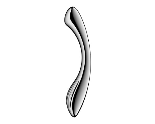 Металевий дилдо Satisfyer Pure Gravity 1, двосторонній, можна нагрівати й охолоджувати, 939 г