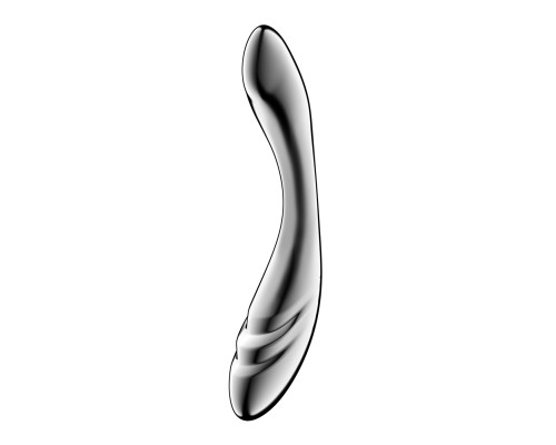 Металевий дилдо Satisfyer Pure Gravity 3, двосторонній, можна нагрівати й охолоджувати, дуже важкий