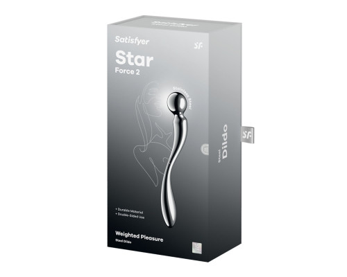 Металевий дилдо Satisfyer Star Force 2, двосторонній, можна нагрівати та охолоджувати