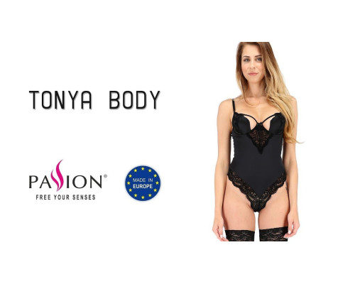 Розпродаж!!! Боді TONYA BODY black L/XL - Passion Exclusive