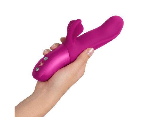 Пульсатор з вібрацією кліторального відростка Fun Factory BI STRONIC FUSION Magenta, 2 мотори