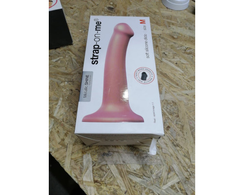 Насадка для страпону Strap-On-Me Mono Density Dildo Rose M (м'ята упаковка!!!)