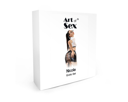 Еротичний костюм секретарки Art of Sex - Nicole, розмір XS-M, спідниця, топ, окуляри