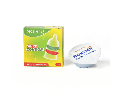 Насадка на член Recare Spike Condom Green (презерватив з рядами шипів)