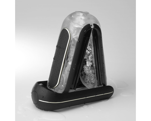 Вібромастурбатор Tenga Flip Zero Electronic Vibration Black, змінна інтенсивність, розкладний