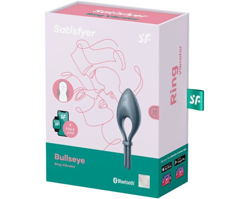 Ерекційне смарт-віброкільце ласо Satisfyer Bullseye Dark Blue (пошкоджене паковання!!!)