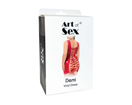 Лакована сукня на шнурівці Art of Sex - Demi, колір чорний, L-2XL