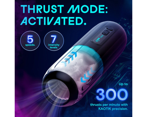 Смарт-мастурбатор Kaotik Labs The Shockwave, режим edging, імітація фрикцій