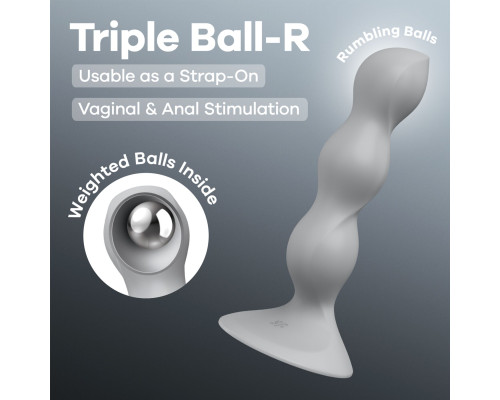 Анальний стимулятор-намистини Satisfyer Triple Ball-R Grey