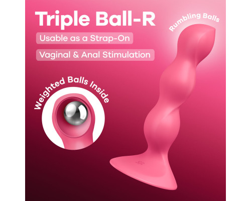 Анальний стимулятор-намистини Satisfyer Triple Ball-R Red