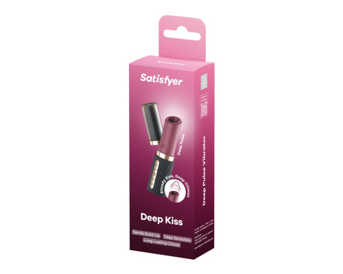 Вакуумний стимулятор Satisfyer Deep Kiss, магнітна технологія 3D Air Pulse, 30 режимів, кришечка