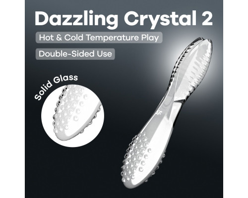 Двосторонній скляний дилдо Satisfyer Dazzling Crystal 2 Transparent