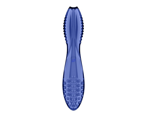 Двосторонній скляний дилдо Satisfyer Dazzling Crystal 2 Blue