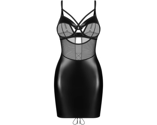 Сорочка Obsessive Dominna chemise & thong 2XL/3XL