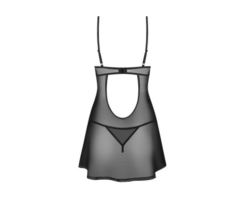 Сорочка Obsessive Euridia chemise & tanga XL/2XL