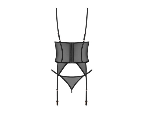 Корсет Obsessive Euridia corset & tanga XL/2XL