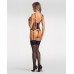 Корсет Obsessive Soranna cupless corset & crotchless thong S/M