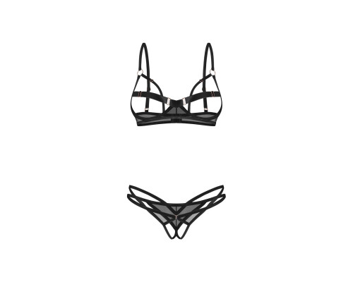 Комплект Obsessive Euridia 2-pcs crotchless set XL/2XL
