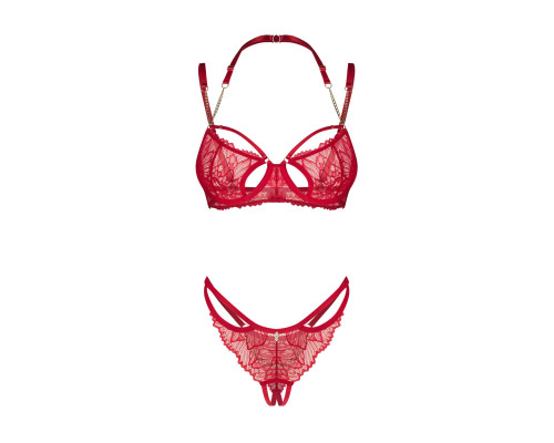 Комплект Obsessive Matildea 2-pcs crotchless set L/XL