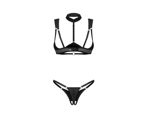 Комплект Obsessive Roccele 2-pcs crotchless set L/XL