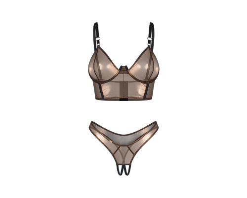 Комплект Obsessive Soranna top & crotchless thong S/M