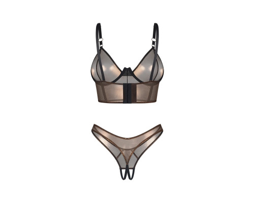 Комплект Obsessive Soranna top & crotchless thong S/M