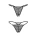 Набір трусиків з доступом Obsessive Bianca 2-pack crotchless thong 2XL/3XL