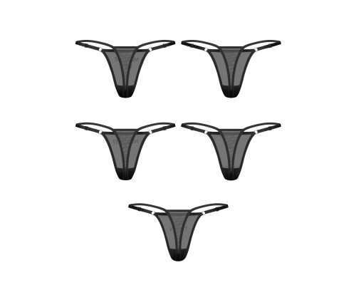 Набір трусиків Obsessive Violami 5-pack thong S/M