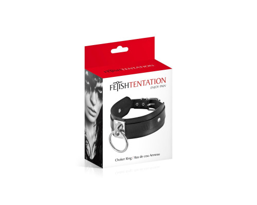 Нашийник з кільцем Fetish Tentation Choker Ring (м'яте паковання!!!)