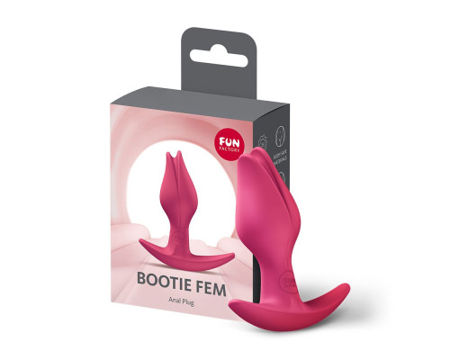 Анальна пробка Fun Factory BOOTIE FEM Raspberry, у вигляді бутона, діаметр 2,9 см, тонкий обмежувач