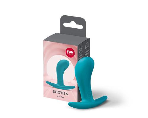 Анальна пробка Fun Factory BOOTIE S Aquamarine, діаметр 2,8 см, тонкий обмежувач