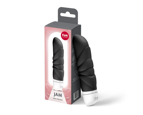 Мінівібратор Fun Factory JAM Black, підходить для клітора, рельєфний