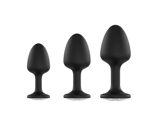 Анальна пробка Dorcel Geisha Plug Diamond M з кулькою всередині, створює вібрації, макс. діам. 3,2см