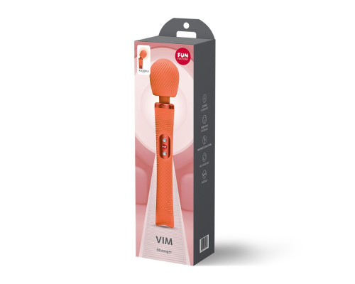 Вібромасажер Fun Factory VIM Vibrating Wand Orange, суперпотужний та легкий, до 6 годин роботи