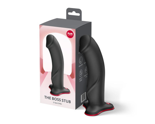 Фалоімітатор Fun Factory THE BOSS STUB Black, реалістична текстура, довжина 17,9 см, діаметр 4,1см
