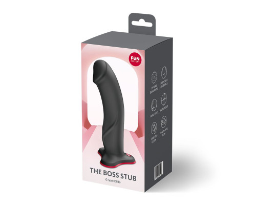 Фалоімітатор Fun Factory THE BOSS STUB Black, реалістична текстура, довжина 17,9 см, діаметр 4,1см
