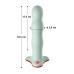 Фалоімітатор Fun Factory BOUNCER Light Green, кульки всередині, ефект вібрації, діаметр 3,9 см
