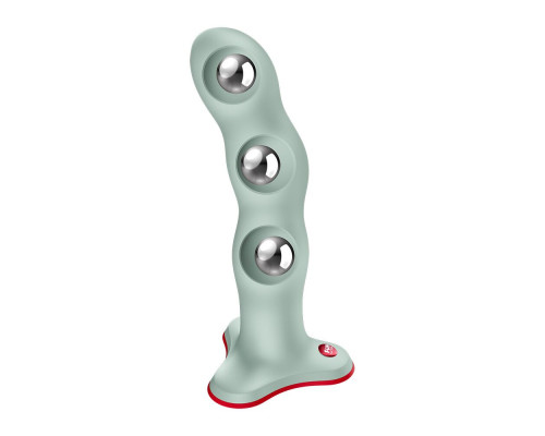 Фалоімітатор Fun Factory BOUNCER Light Green, кульки всередині, ефект вібрації, діаметр 3,9 см