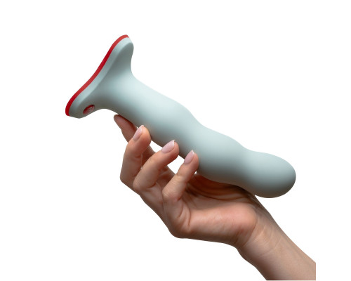 Фалоімітатор Fun Factory BOUNCER Light Green, кульки всередині, ефект вібрації, діаметр 3,9 см