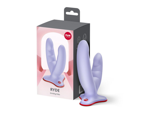 Подвійний фалоімітатор Fun Factory RYDE Purple, гнучкі стовбури, присоска